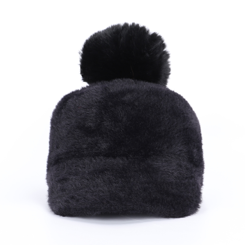 2020 New Fashion Lady Mohair Winter Hat Women Pompom Casual Knit Beanie Warm Berets women's Baseball Cap Wool Visor Bonnet Soft LJ201105