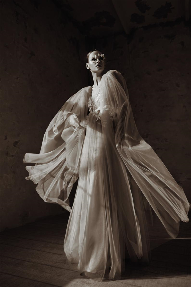 Women Sexy Lady Soft Tulle Sleepwear With Wraps Wedding Outfit Garment Bridal Bathrobe Sheer Nightgown Custom Made Party Shower