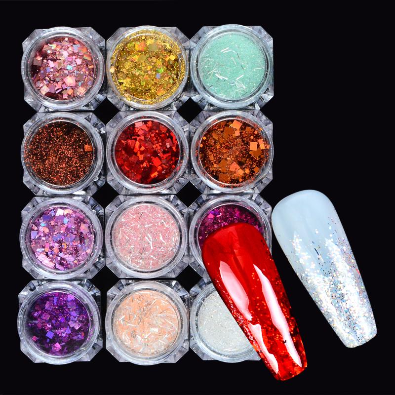 Square Sparkles Nail Glitter Mix Nail Art Powder Sequins Flakes Mermaid Holographic Decorations
Square Sparkles Nail Glitter Mix Nail Art Powder Sequins Flakes Mermaid Holographic Decorations