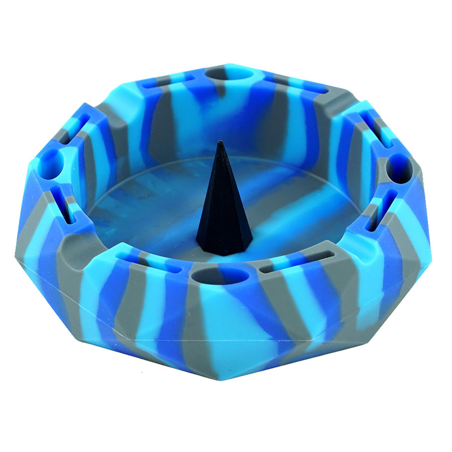 Ashtrays Unbreakable Diamond Shape Silicone Smoking Ash Tray Colorful Household Smoke