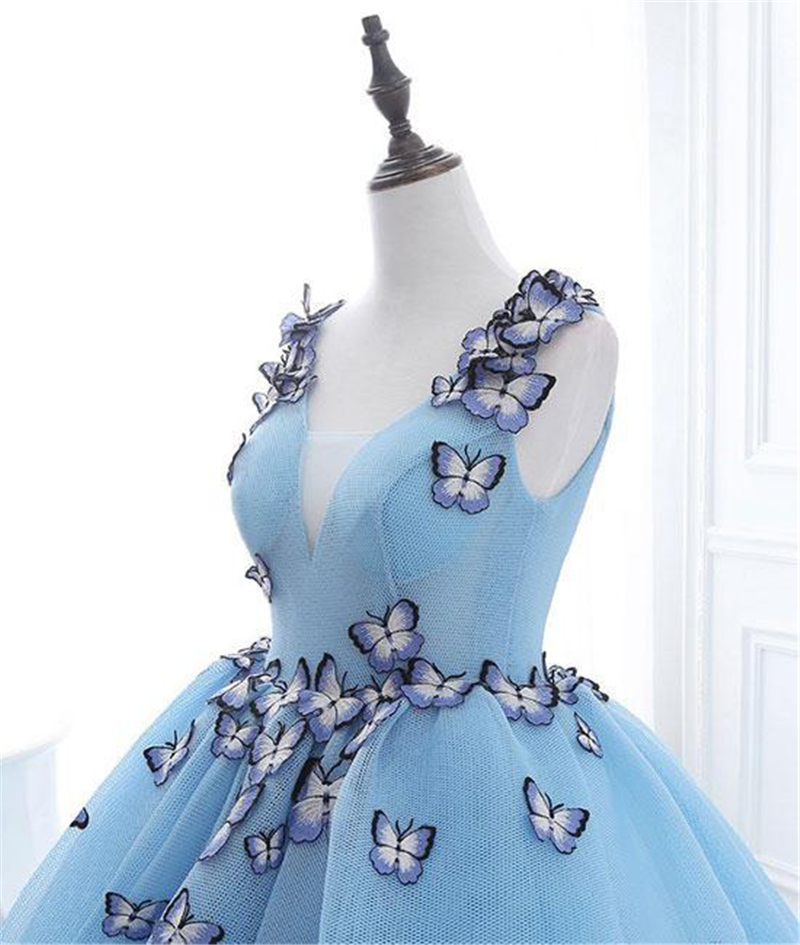 New Arrival Light Blue Quinceanera Dresses Ball Gown Beaded Appliques Sweet 16 Plus Size Long Formal Evening Prom Party Gowns QC1565