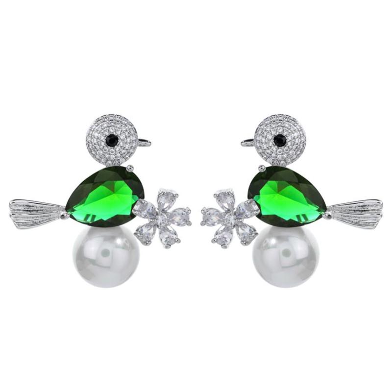 High quality zircon pearl bird earrings for women / girls wedding party fashion tassel earrings ER-394
High quality zircon pearl bird earrings for women / girls wedding party fashion tassel earrings ER-394