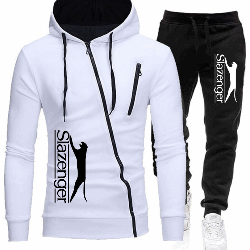 Slazenger Printing Tracksuit Men 2 Pieces Set Sweatshirt + Sweatpants Sportswear Zipper Hoodies Casual Mens Clothing Size S-3XL, White-h
Slazenger Printing Tracksuit Men 2 Pieces Set Sweatshirt + Sweatpants Sportswear Zipper Hoodies Casual Mens Clothing Size S-3XL, White-h