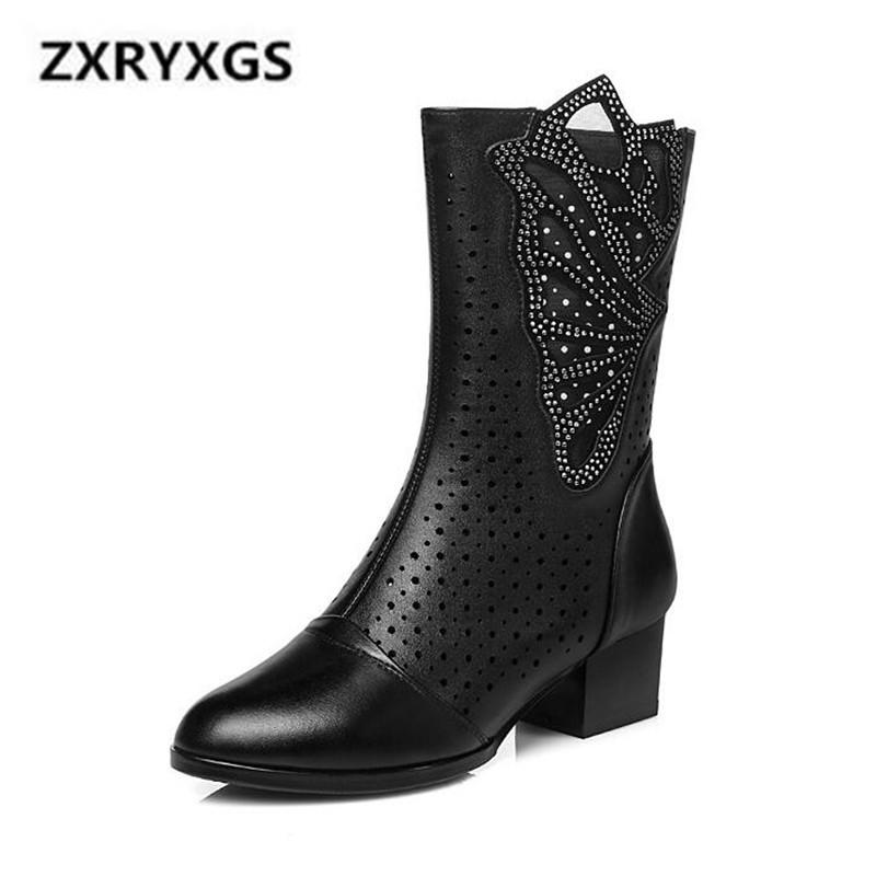 2020 Spring New Black Hollow Genuine Leather Boots Fashion Rhinestone Mesh Women Boots Non-slip Breathable Comfort Fashion Shoes
2020 Spring New Black Hollow Genuine Leather Boots Fashion Rhinestone Mesh Women Boots Non-slip Breathable Comfort Fashion Shoes