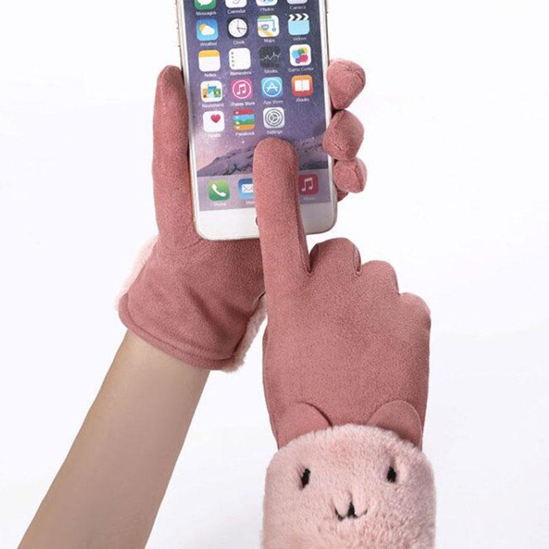Warm Faux Cashmere Cute Bear Mittens Touch Screen Suede Leather Double Thick Plush Driving Gloves 1 Pairs Full Finger Gloves
Warm Faux Cashmere Cute Bear Mittens Touch Screen Suede Leather Double Thick Plush Driving Gloves 1 Pairs Full Finger Gloves