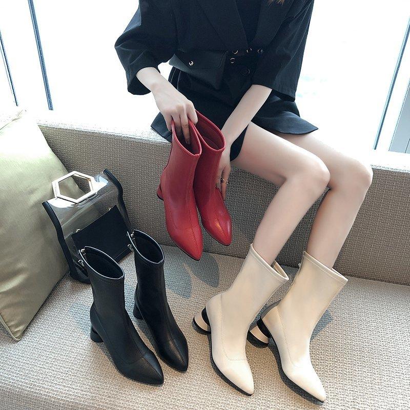 White Women Mid Calf Boots 2021 Fashion Pointed Toe Black Leather Boots Platform Shoes Autumn Women Sexy Heeled Red Sock, Beige
White Women Mid Calf Boots 2021 Fashion Pointed Toe Black Leather Boots Platform Shoes Autumn Women Sexy Heeled Red Sock, Beige