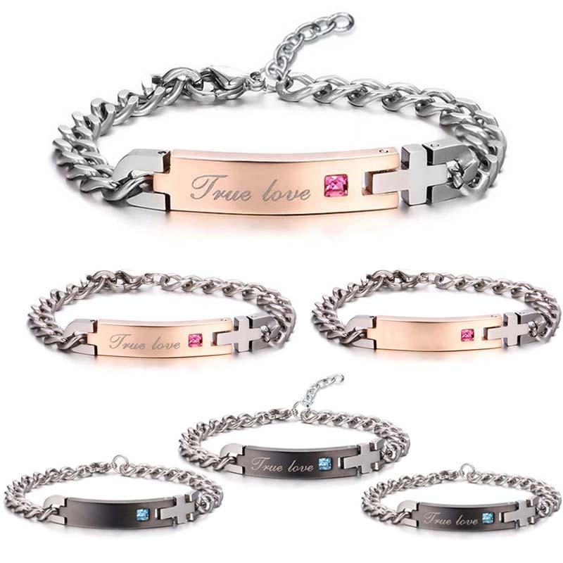 Fashion Lovers Couple Titanium Steel Bracelet "True Love" Letters Bangle For Women Men Gifts Jewelry XIN-Shipping 
Fashion Lovers Couple Titanium Steel Bracelet "True Love" Letters Bangle For Women Men Gifts Jewelry XIN-Shipping