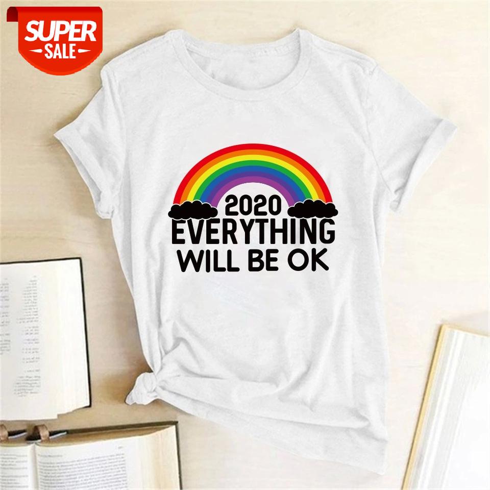 Everything Will Be Ok Rainbow Letter Print women T-shirt Summer Aesthetic Clothes Korean style Cotton shirt Ropa Mujer Verano #7W4o, White
Everything Will Be Ok Rainbow Letter Print women T-shirt Summer Aesthetic Clothes Korean style Cotton shirt Ropa Mujer Verano #7W4o, White