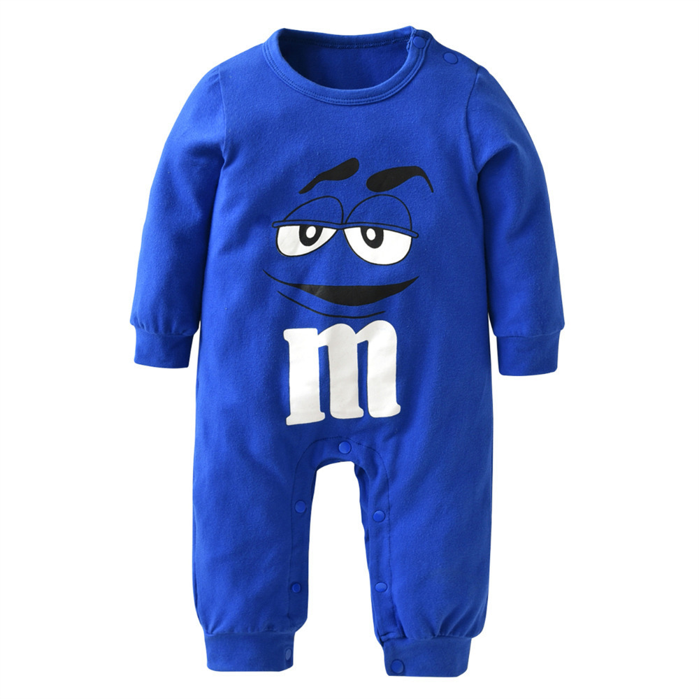 Rompers Autumn Style Baby Boys Girls Rompers Newborn Clothes 100%Cotton Long Sleeve Cartoon M Beans Jumpsuit Toddler Casual Clothing Set 201023Y250119
