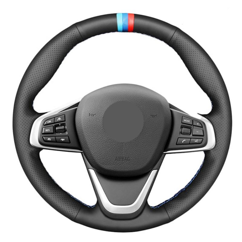 DIY Hand-stitched Black Artificial Leather Three Mark Car Steering Wheel Cover For F45 F46 X1 F48 X2 F39
DIY Hand-stitched Black Artificial Leather Three Mark Car Steering Wheel Cover For F45 F46 X1 F48 X2 F39