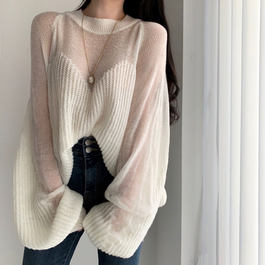 2021 New Overrated Female Knit Sweater Solid The-neck Loose Sleeve Long Flashlight Sun Protector Knitting Tops Autumn KV91, Black
2021 New Overrated Female Knit Sweater Solid The-neck Loose Sleeve Long Flashlight Sun Protector Knitting Tops Autumn KV91, Black