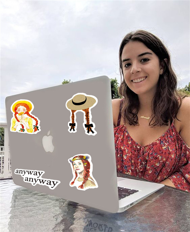 American Drama Notebook Stickers 50pcs Anna Girls Star Waterproof DIY Decals For Racing Skateboard Games Luggage Helmet Car Guitar Motorcycle Decorati