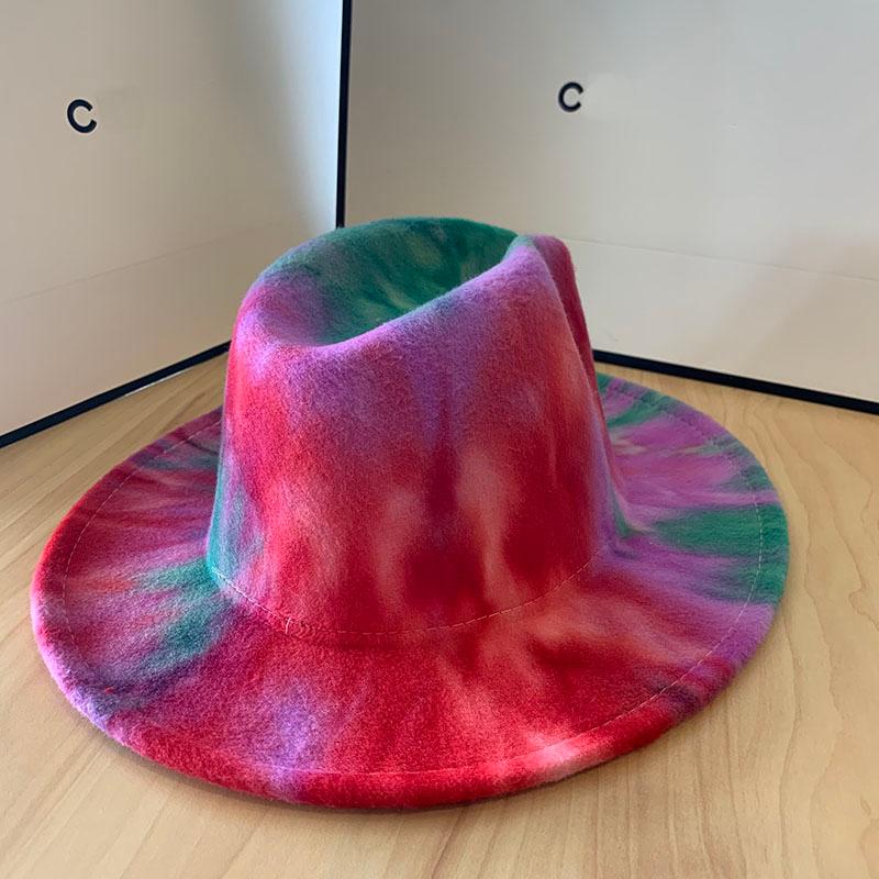 Berets HT373 Fedora Hats Women Men Wide Brim Tie Dye Autumn Winter Vintage Fascinator Multicolor Felted Hat Cowboy, Blue;gray
Berets HT373 Fedora Hats Women Men Wide Brim Tie Dye Autumn Winter Vintage Fascinator Multicolor Felted Hat Cowboy, Blue;gray