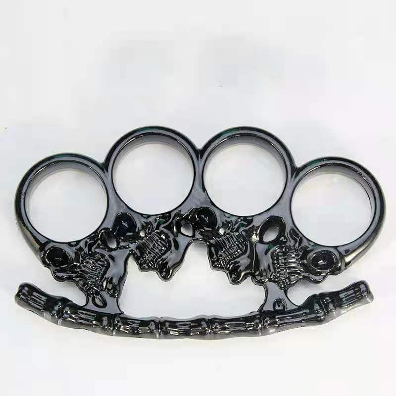 Self defense metal iron four finger tiger metal ring fight legal ring glass fiber defense hand brace against 006