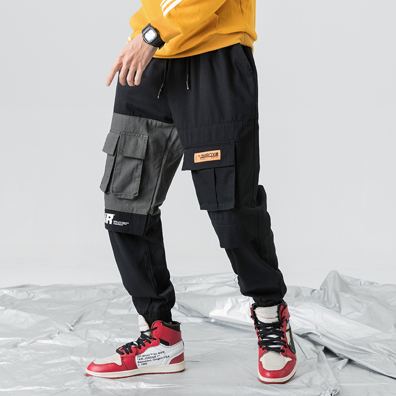 2021 New Pockets Cargo Pants Men Color Patchwork Casual Jogger Fashion Tactical Trousers Tide Harajuku Streetwear Z8pg, Black
2021 New Pockets Cargo Pants Men Color Patchwork Casual Jogger Fashion Tactical Trousers Tide Harajuku Streetwear Z8pg, Black