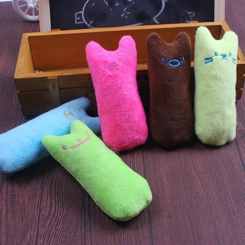 Grinding Bite Claws Cats Interactive Pet Toys Kitten Cat Caip Chewing Thumb Vocal 1pcs Teeth Toy For Funny Mint Plush with dhl ship
