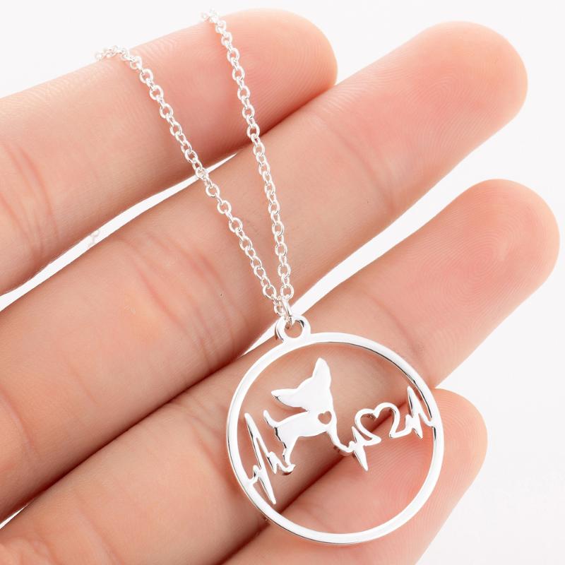 Trendy Cute Round Puppy Heartbeat Necklace for Women Long Chain Chihuahua Dog Necklaces Stainless Steel Custom Jewelery Gift
Trendy Cute Round Puppy Heartbeat Necklace for Women Long Chain Chihuahua Dog Necklaces Stainless Steel Custom Jewelery Gift