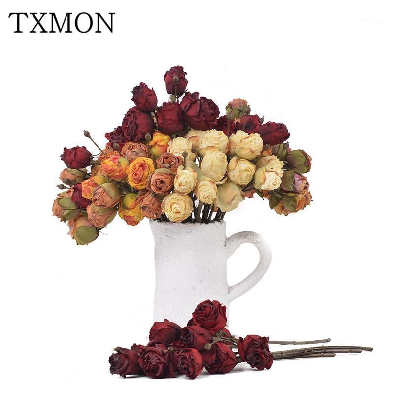 TXMON 44 cm long retro dried rose simulation bouquet home interior bouquet decoration wedding decoration artificial fake flower1, Red
TXMON 44 cm long retro dried rose simulation bouquet home interior bouquet decoration wedding decoration artificial fake flower1, Red