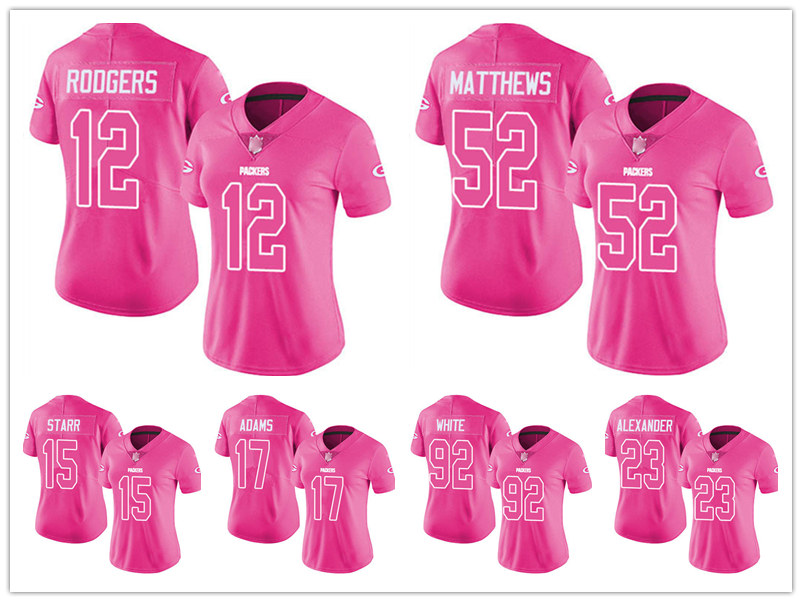 Green Bay''Packers''WOMEN Aaron Rodgers Clay Matthews Limited Jersey Football Pink Rush Fashion
Green Bay''Packers''WOMEN Aaron Rodgers Clay Matthews Limited Jersey Football Pink Rush Fashion