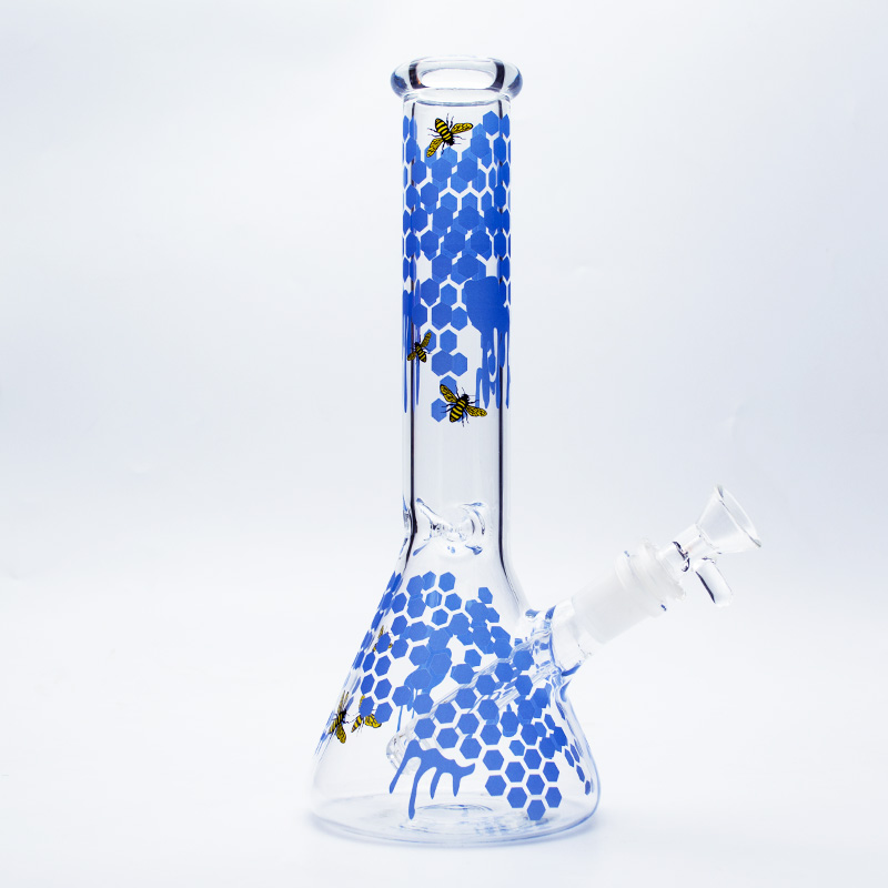New 11 inch 5mm beaker bong hand painting bee glass water pipe thick dab rigs oil rigs cool recycler with bowl and downsteam
New 11 inch 5mm beaker bong hand painting bee glass water pipe thick dab rigs oil rigs cool recycler with bowl and downsteam