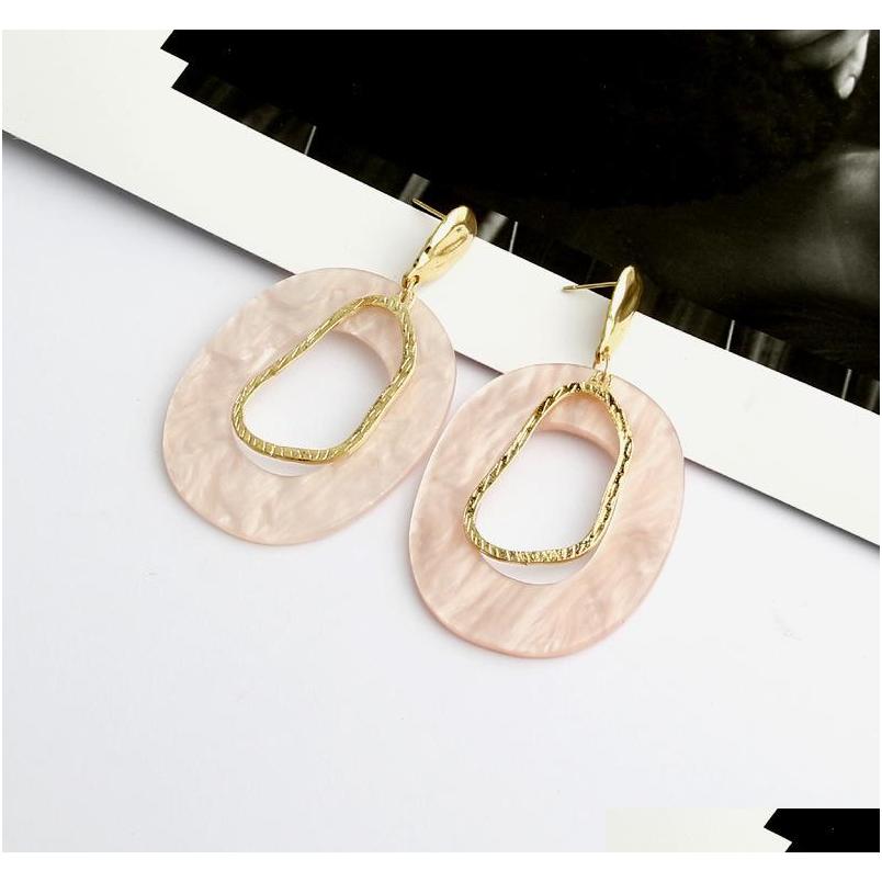 Dangle Chandelier Fashion Irregular Acrylic Earring For Women Geometric Hollow Out Statement Long Dangle Earrings Summer sqcEIL dhseller2010
