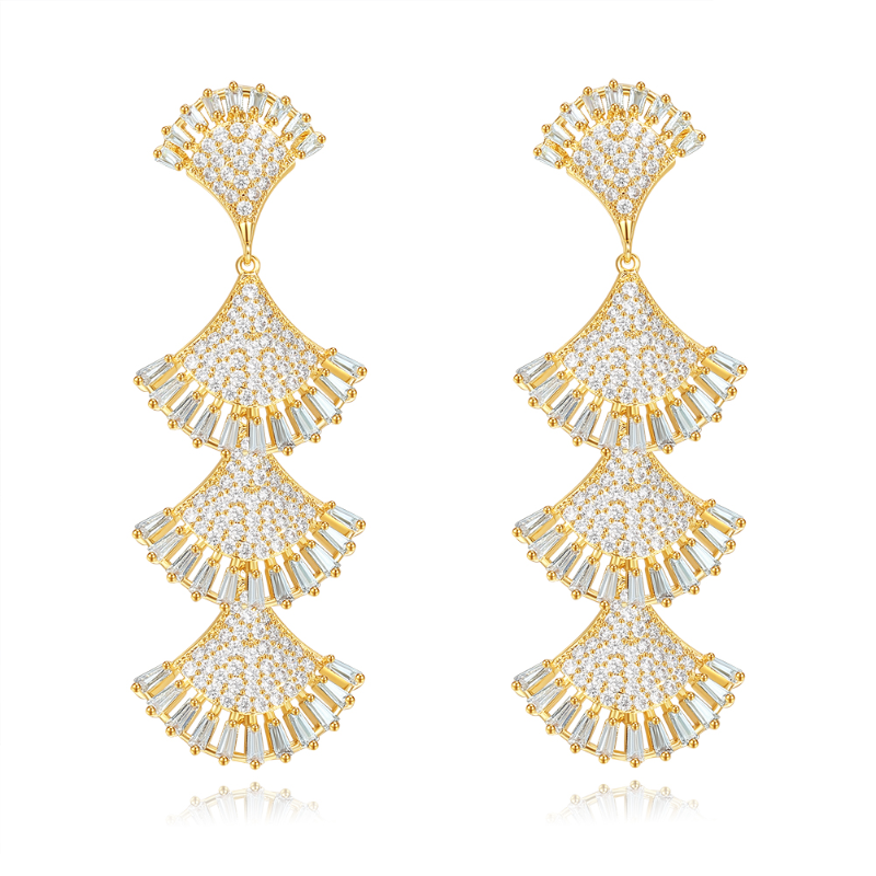 DEELAN Classic Hanging Dangle Earrings For Women Three-layer Shiny Cubic Zirconia Shell Office Ladies Earrings Party Jewelry
DEELAN Classic Hanging Dangle Earrings For Women Three-layer Shiny Cubic Zirconia Shell Office Ladies Earrings Party Jewelry