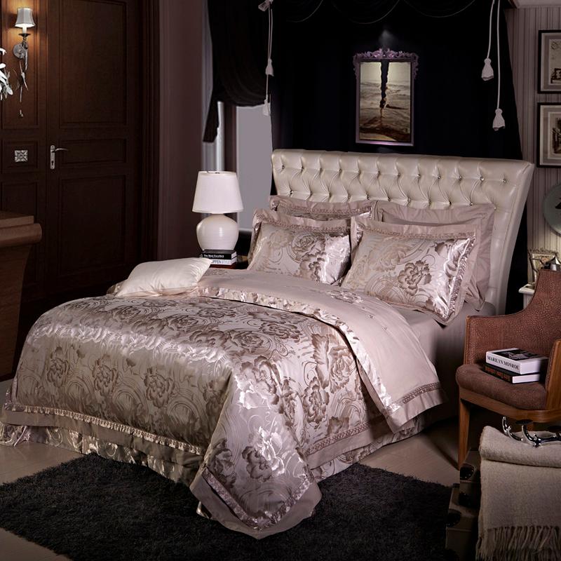 Svetanya Satin Silk Cotton Linens Jacquard Bedding Set King Size Sheet Quilt Cover Pillow Sham, 2224020
Svetanya Satin Silk Cotton Linens Jacquard Bedding Set King Size Sheet Quilt Cover Pillow Sham, 2224020