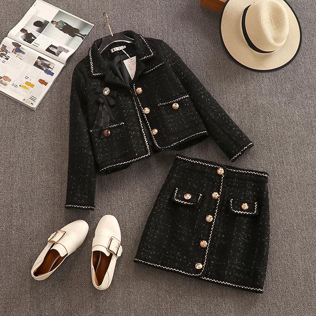 High End Good Quality Winter 2 Pieces Set Women Clothing Tweed Coat+mini Skirt Elegant Office Lady Vintage, As pic
High End Good Quality Winter 2 Pieces Set Women Clothing Tweed Coat+mini Skirt Elegant Office Lady Vintage, As pic