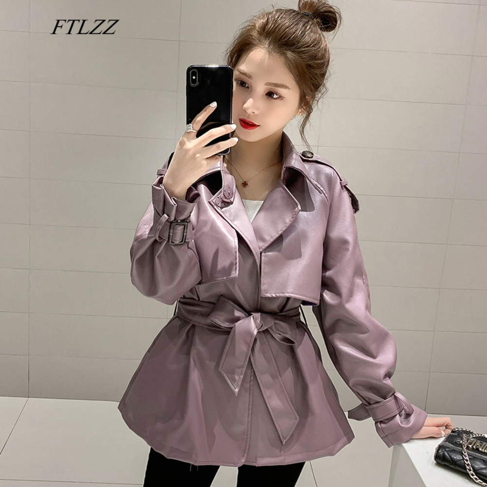 FTLZZ Autumn Women Loose Pu Faux Soft Leather Jacket Turndown Collar Motorcycle Black Coat Female Streetwear Outerwear With Belt, Tan;black
FTLZZ Autumn Women Loose Pu Faux Soft Leather Jacket Turndown Collar Motorcycle Black Coat Female Streetwear Outerwear With Belt, Tan;black