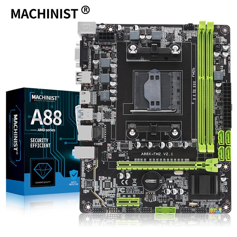 MACHINIST A88 desktop motherboard socket FM2/FM2+ DDR3 16GB RAM AMD micro-ATX support A10 A8 A6 A4 Athlon2 A88X+FM2 processor
MACHINIST A88 desktop motherboard socket FM2/FM2+ DDR3 16GB RAM AMD micro-ATX support A10 A8 A6 A4 Athlon2 A88X+FM2 processor