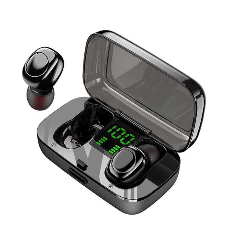 TWS Bt5.0 Stereo Earphone 6D Surround Wireless IPX6 Waterproof Fingerprint Touch Earbuds Battery LED Display Type-c Charge Case, Black
TWS Bt5.0 Stereo Earphone 6D Surround Wireless IPX6 Waterproof Fingerprint Touch Earbuds Battery LED Display Type-c Charge Case, Black