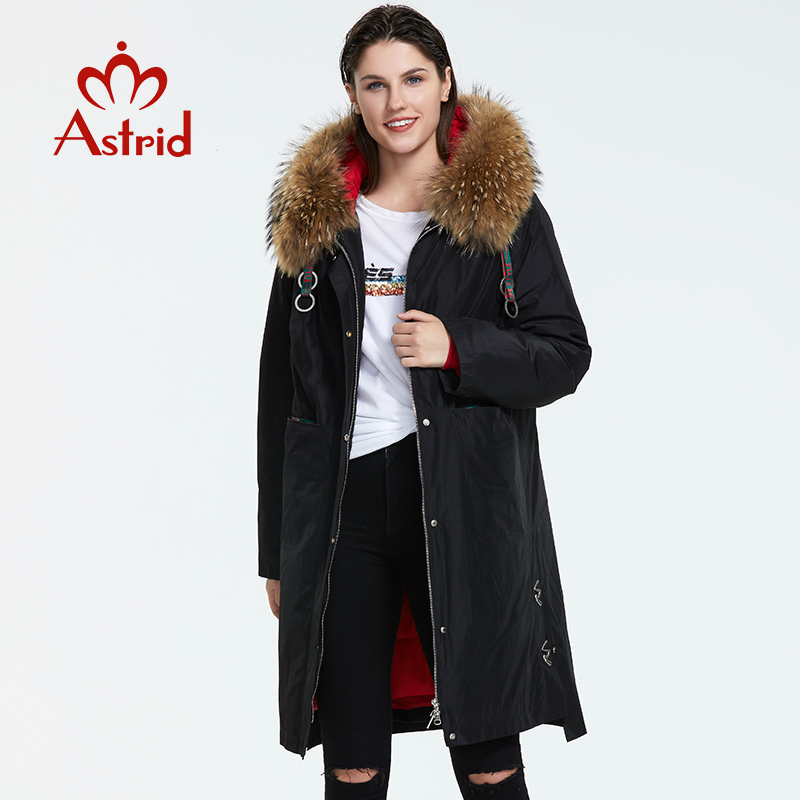 Astrid 2019 Winter new arrival down jacket women with a fur collar outerwear high quality long fashion women winter coat FR7049 T200902