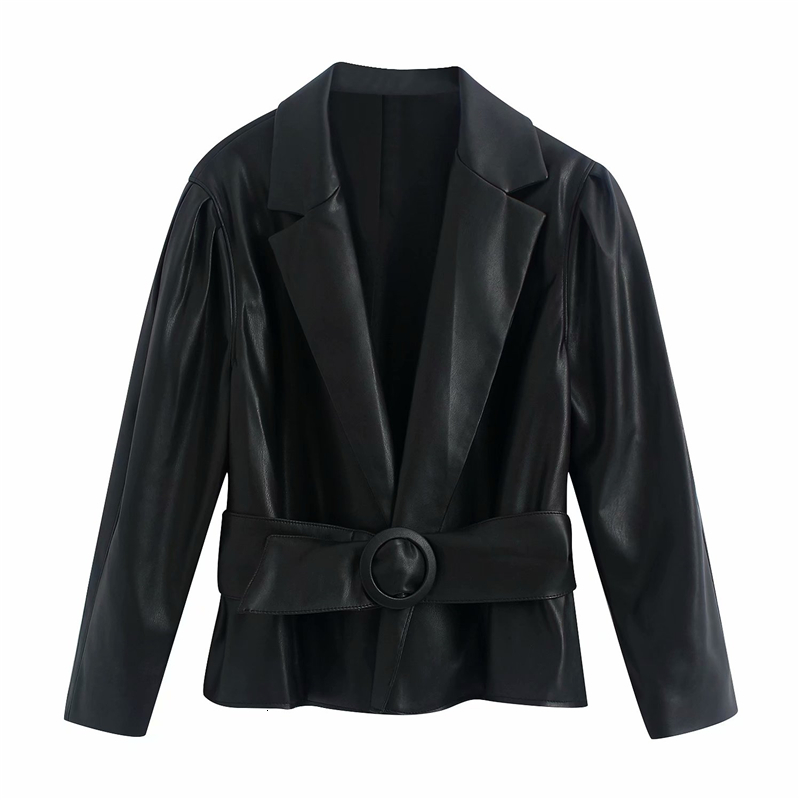 2021 New Streetwear Women Turn Down Collar Jacket Fashion Ladies Black Faux Leather Coats Elegant Female Chic Sashes Blazers 9byx
2021 New Streetwear Women Turn Down Collar Jacket Fashion Ladies Black Faux Leather Coats Elegant Female Chic Sashes Blazers 9byx