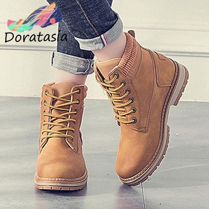 DORATASIA Classic Women Sewing Rivet Shoes Casual Daily Fashion Brand Boots Women Solid Round Toe Lace Up Low Heel Boots1, Yellow
DORATASIA Classic Women Sewing Rivet Shoes Casual Daily Fashion Brand Boots Women Solid Round Toe Lace Up Low Heel Boots1, Yellow