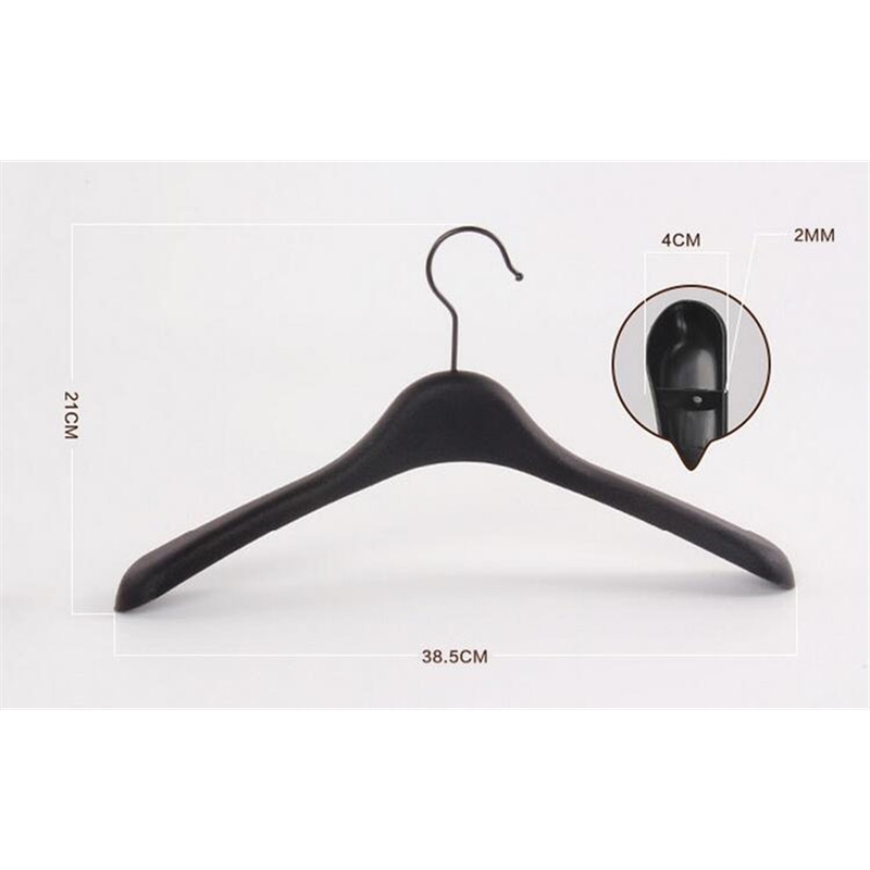 Jetdio Black Thick Wide Shoulder Plastic Clothes Hanger for Coats Jacket and Fur 10 Pieces Lot T2002115478942