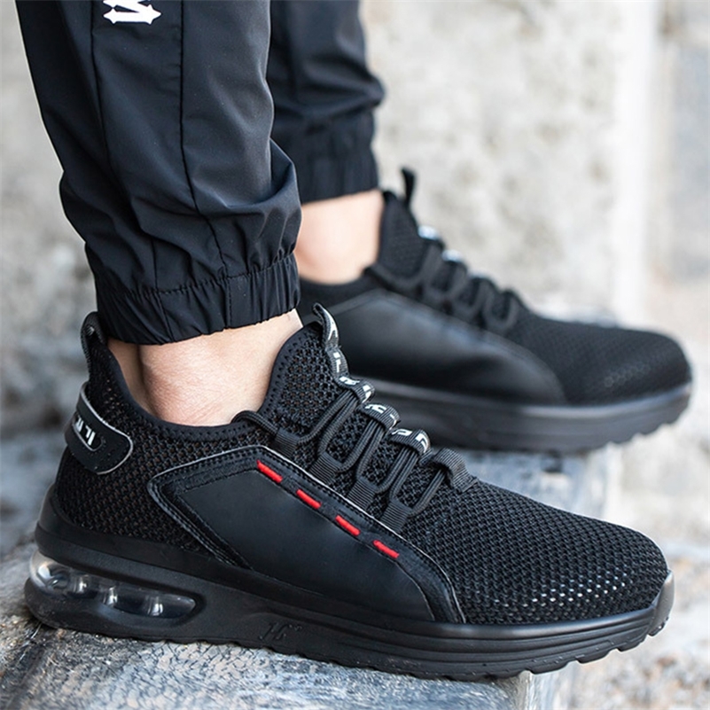 2020 New Male Boot Breathable Light Safety Steel Toe Indestructible Shoes Anti-piercing Work Boots Men Y200915