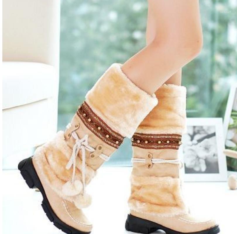 Women knee high Boots gladiator low heels autumn fur warm winter plus size shoes Booties vintage Shoe mujer H2221, Black
Women knee high Boots gladiator low heels autumn fur warm winter plus size shoes Booties vintage Shoe mujer H2221, Black