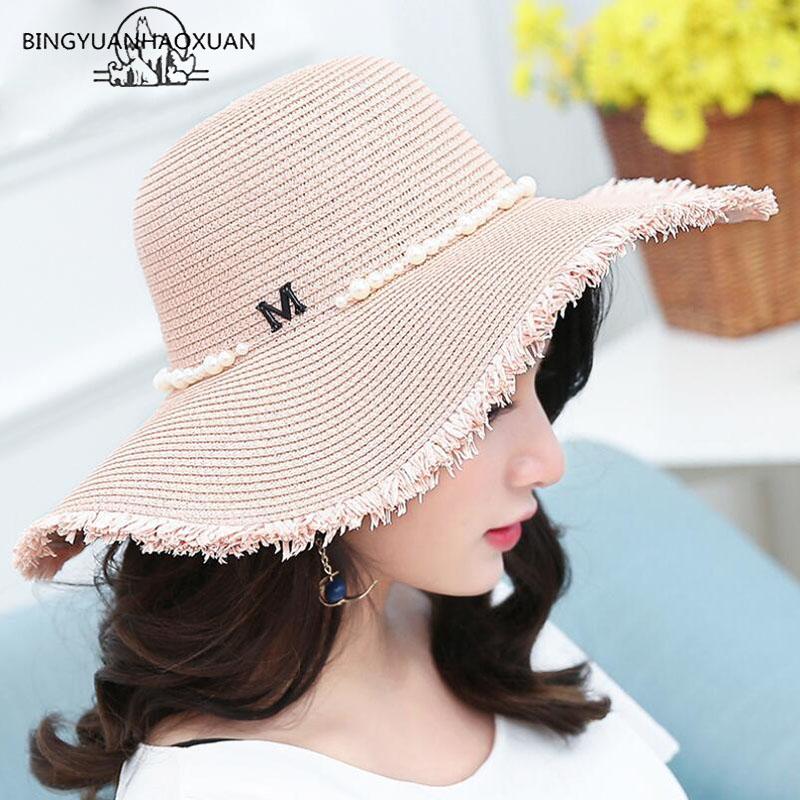 Wide Brim Hats BINGYUANHAOXUAN Women's Summer Sun Straw Hat With M Alphabet Bead, Blue
Wide Brim Hats BINGYUANHAOXUAN Women's Summer Sun Straw Hat With M Alphabet Bead, Blue