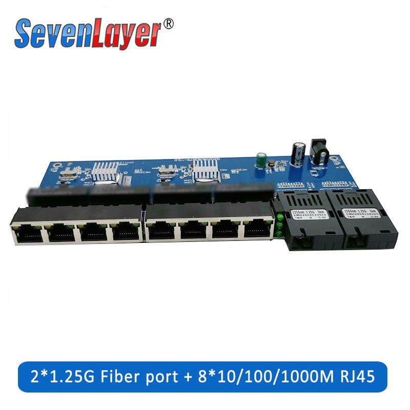 10/100/1000M Gigabit Ethernet switch Fiber Optical Media Converter PCBA 8 RJ45 UTP and 2 SC fiber Port Board PCB 1PCS
10/100/1000M Gigabit Ethernet switch Fiber Optical Media Converter PCBA 8 RJ45 UTP and 2 SC fiber Port Board PCB 1PCS
