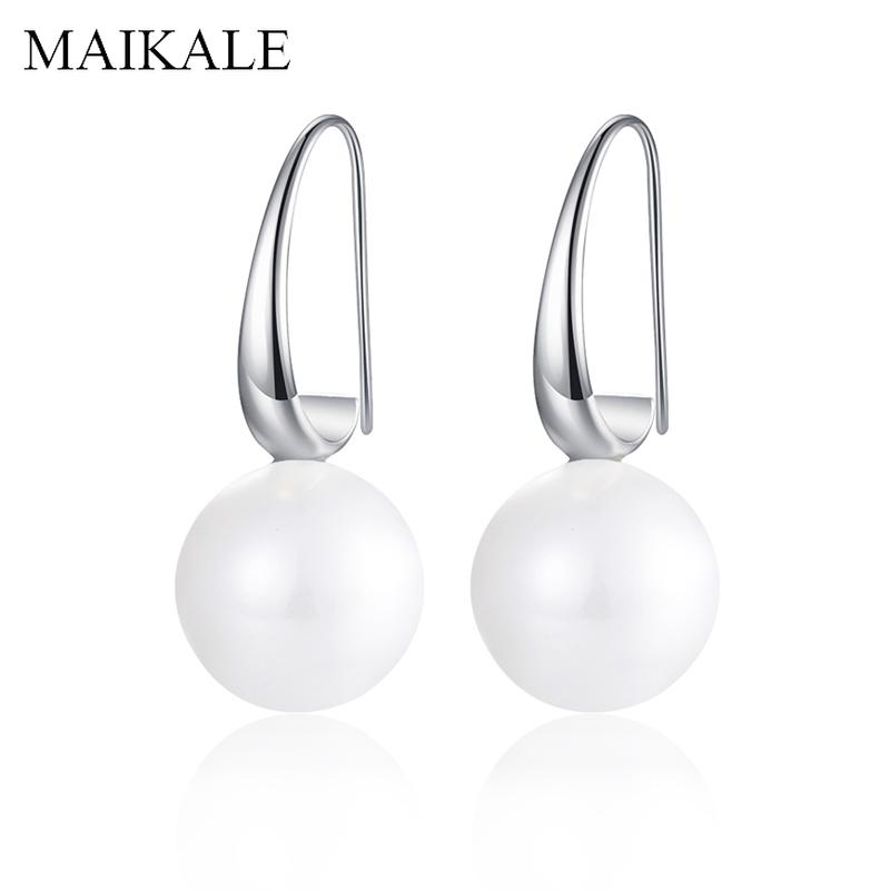MAIKALE Classic Freshwater Pearl Stud Earrings for Women Gold Silver Color Hook Hanging Earrings with Pearl Simple Jewelry Gifts
MAIKALE Classic Freshwater Pearl Stud Earrings for Women Gold Silver Color Hook Hanging Earrings with Pearl Simple Jewelry Gifts