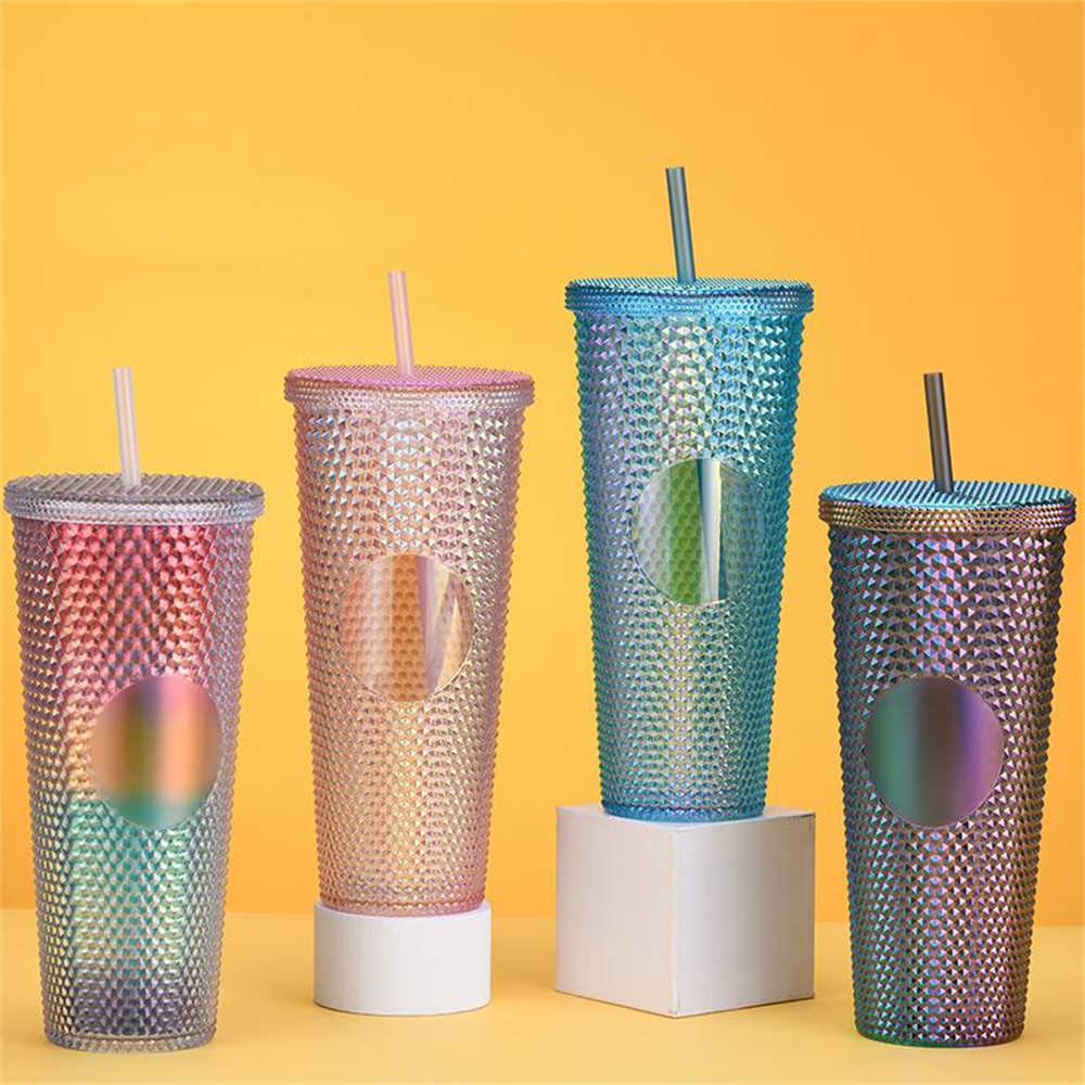 IN STOCK 700ml Personalized Starbucks Mugs Cold Cup Tumbler Iridescent 24 Bling Rainbow Unicorn Studded coffee mug with strawGW3ZGW3Z, Multi-color
IN STOCK 700ml Personalized Starbucks Mugs Cold Cup Tumbler Iridescent 24 Bling Rainbow Unicorn Studded coffee mug with strawGW3ZGW3Z, Multi-color