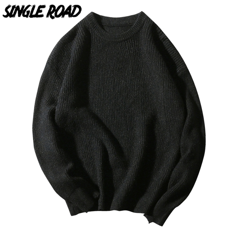 SingleRoad Oversized Mens Knitted Sweater Men Winter Solid Pullover Sweaters Hip Hop Harajuku Korean Tops Black Sweater Men 201105
SingleRoad Oversized Mens Knitted Sweater Men Winter Solid Pullover Sweaters Hip Hop Harajuku Korean Tops Black Sweater Men 201105