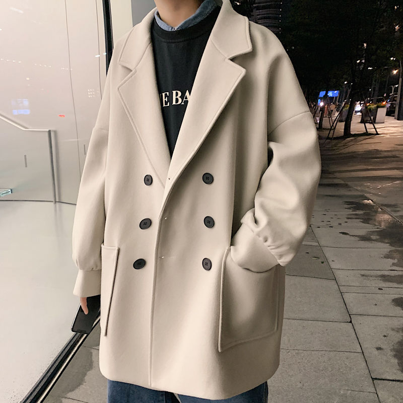 Long Woolen Coat Men's Fashion Solid Color Casual Korean Style Woolen Coat Men Overcoat Streetwear Loose Couple Jacket, Black
Long Woolen Coat Men's Fashion Solid Color Casual Korean Style Woolen Coat Men Overcoat Streetwear Loose Couple Jacket, Black