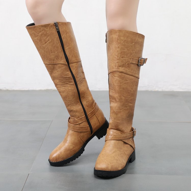 2020 New Cross-Border Foreign Trade Retro Europe and America Knight Boots Fashion Large Size New Round Head Chunky Heel Belt Buckle Foreign, Black
2020 New Cross-Border Foreign Trade Retro Europe and America Knight Boots Fashion Large Size New Round Head Chunky Heel Belt Buckle Foreign, Black
