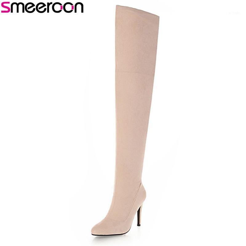 Smeeroon over the knee boots for women zip autumn winter boots super high heels pointed toe women wedding shoes1, Gray
Smeeroon over the knee boots for women zip autumn winter boots super high heels pointed toe women wedding shoes1, Gray