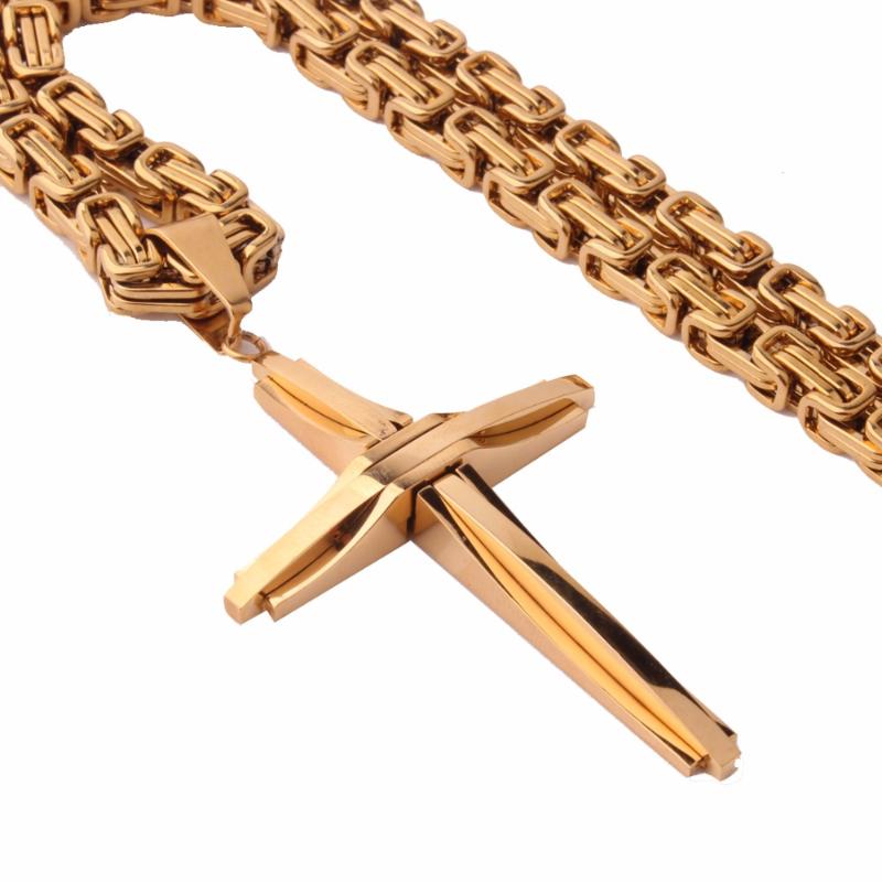 High Quality Men's Womens Jewelry Stainless Steel Cross Pendants Necklace with 5mm Byzantine Chain Fashion Jewelry Gift
High Quality Men's Womens Jewelry Stainless Steel Cross Pendants Necklace with 5mm Byzantine Chain Fashion Jewelry Gift