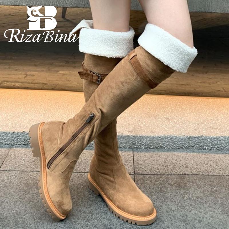 RIZABINA Women Snow Boots Real Leather Warm Plush Fur Winter Shoes Woman Over Knee Boots Fashion Warm Long Boot Women Size 34-40, Black
RIZABINA Women Snow Boots Real Leather Warm Plush Fur Winter Shoes Woman Over Knee Boots Fashion Warm Long Boot Women Size 34-40, Black
