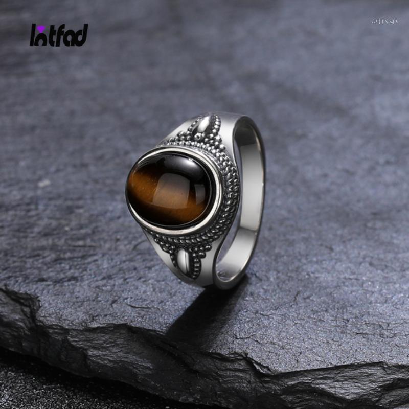 Cluster Rings Retro Ring 8x10MM Oval Tiger's Eye Stone Rhodochrosite 925 Sterling Silver For Men Women Gift Party Jewelry Wholesale
Cluster Rings Retro Ring 8x10MM Oval Tiger's Eye Stone Rhodochrosite 925 Sterling Silver For Men Women Gift Party Jewelry Wholesale