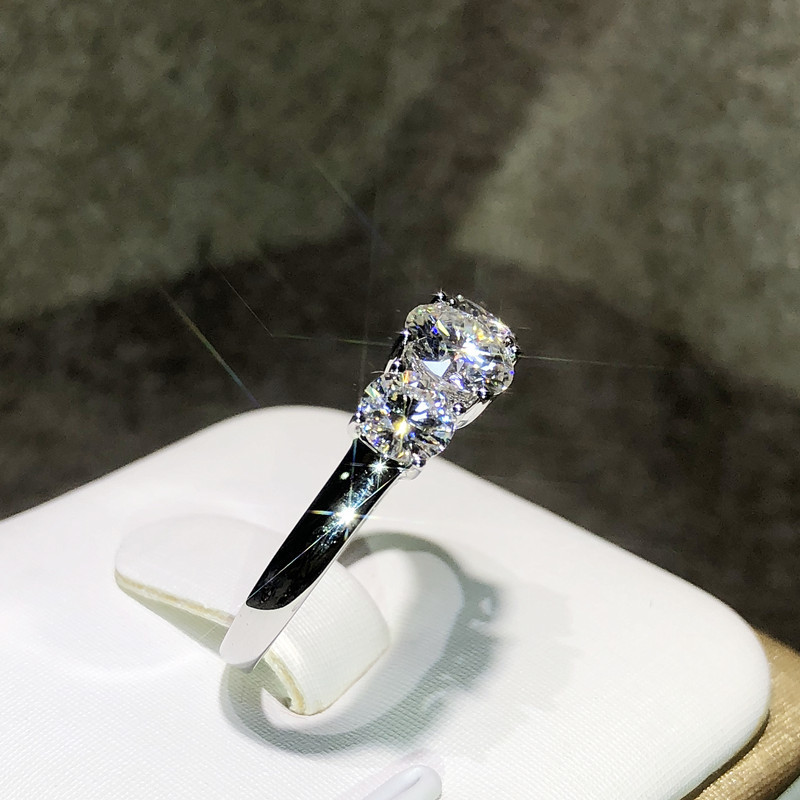 Wedding Rings 925 silver Ring 2ctw 65mm Excellent Round Cut Jewelry Engagement Ring Anniversary gift 220829