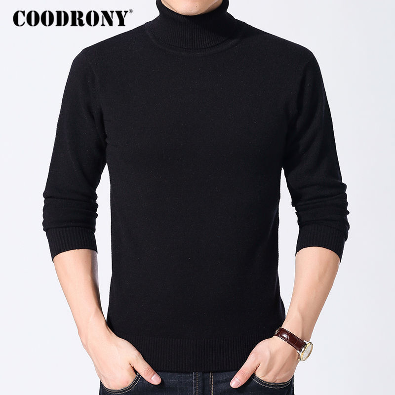 COODRONY Sweater Men Clothes Autumn Winter Thick Warm Cashmere Wool Pullover Sweaters Turtleneck Men Casual Pull Homme 8130 201118